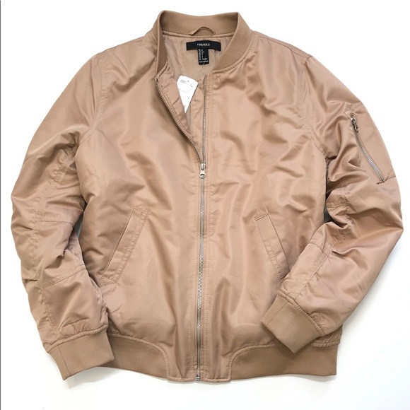 Forever 21 Jackets & Blazers - F21 Quilted Satin Bomber Jacket